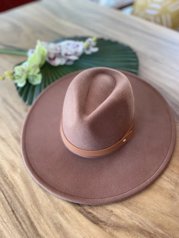 Vegan Felt Leather Band - Panama Hat