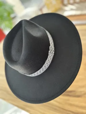 Vegan Felt Printed Band - Panama Hat
