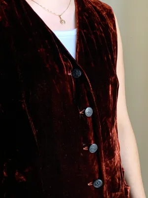 Vintage Ferragamo velvet vest