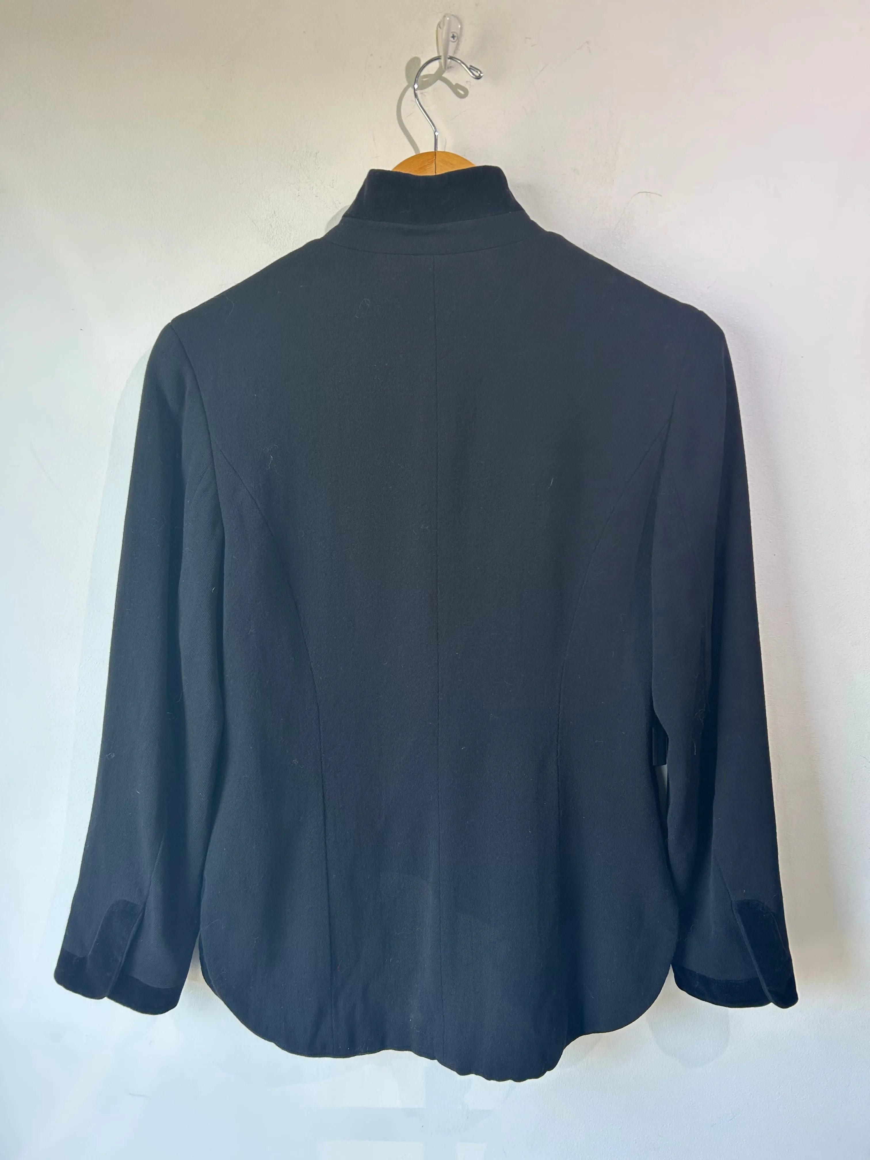 Vintage Kenzo Black Jacket with Velvet Collar