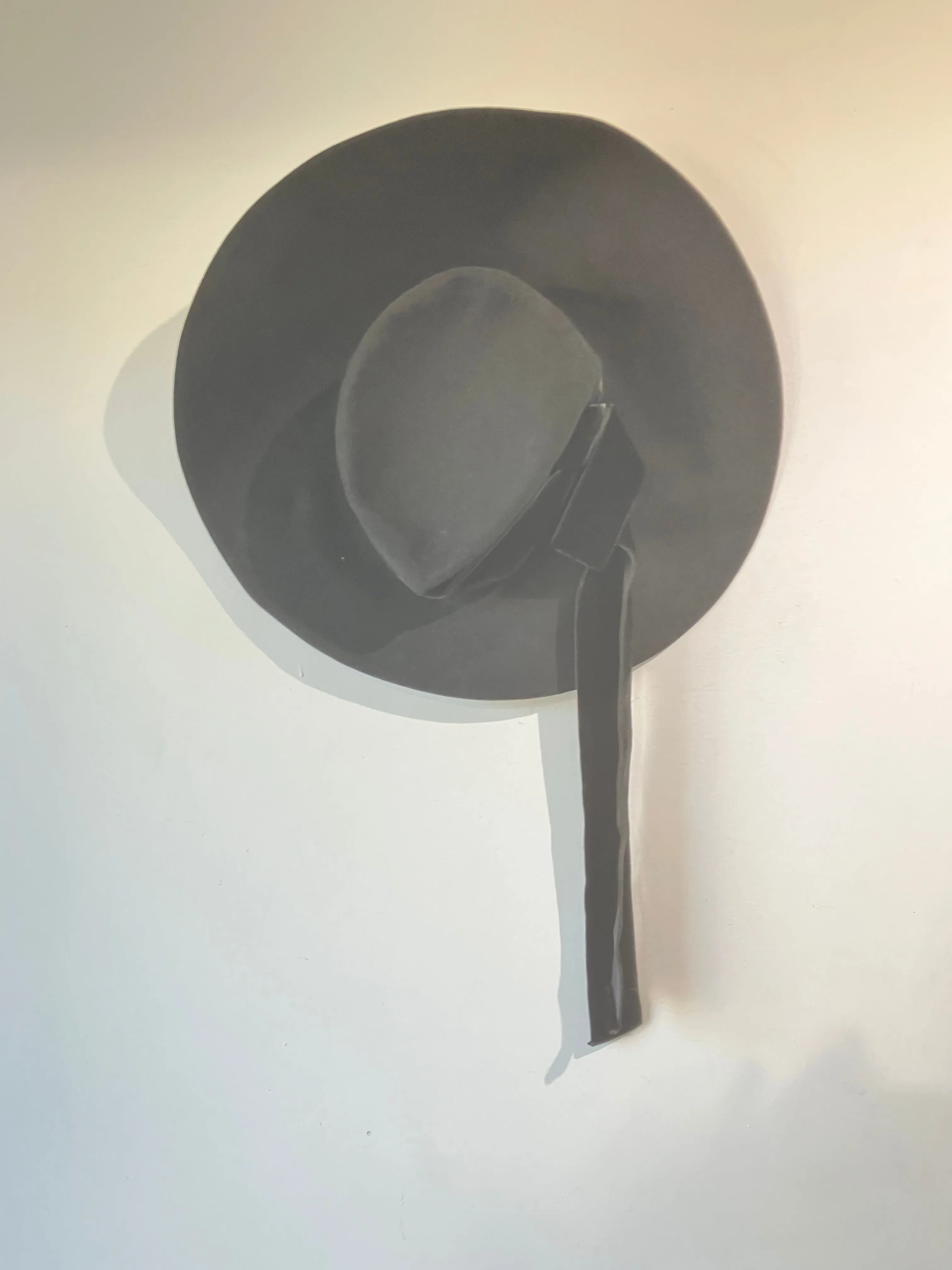 Vintage Saks Fifth Ave Black Felt Wide Brim Hat