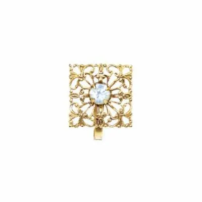 Vintage Screw-Back Goldtone Filigree Earrings 1940S In Presentation Box