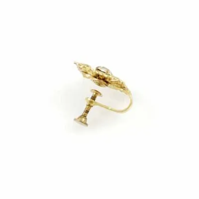 Vintage Screw-Back Goldtone Filigree Earrings 1940S In Presentation Box