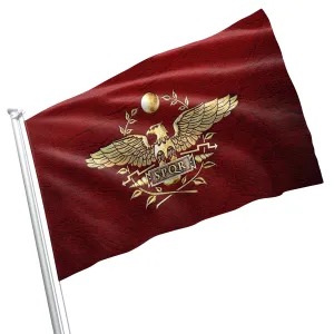 Western Roman Empire SPQR Flag Banner