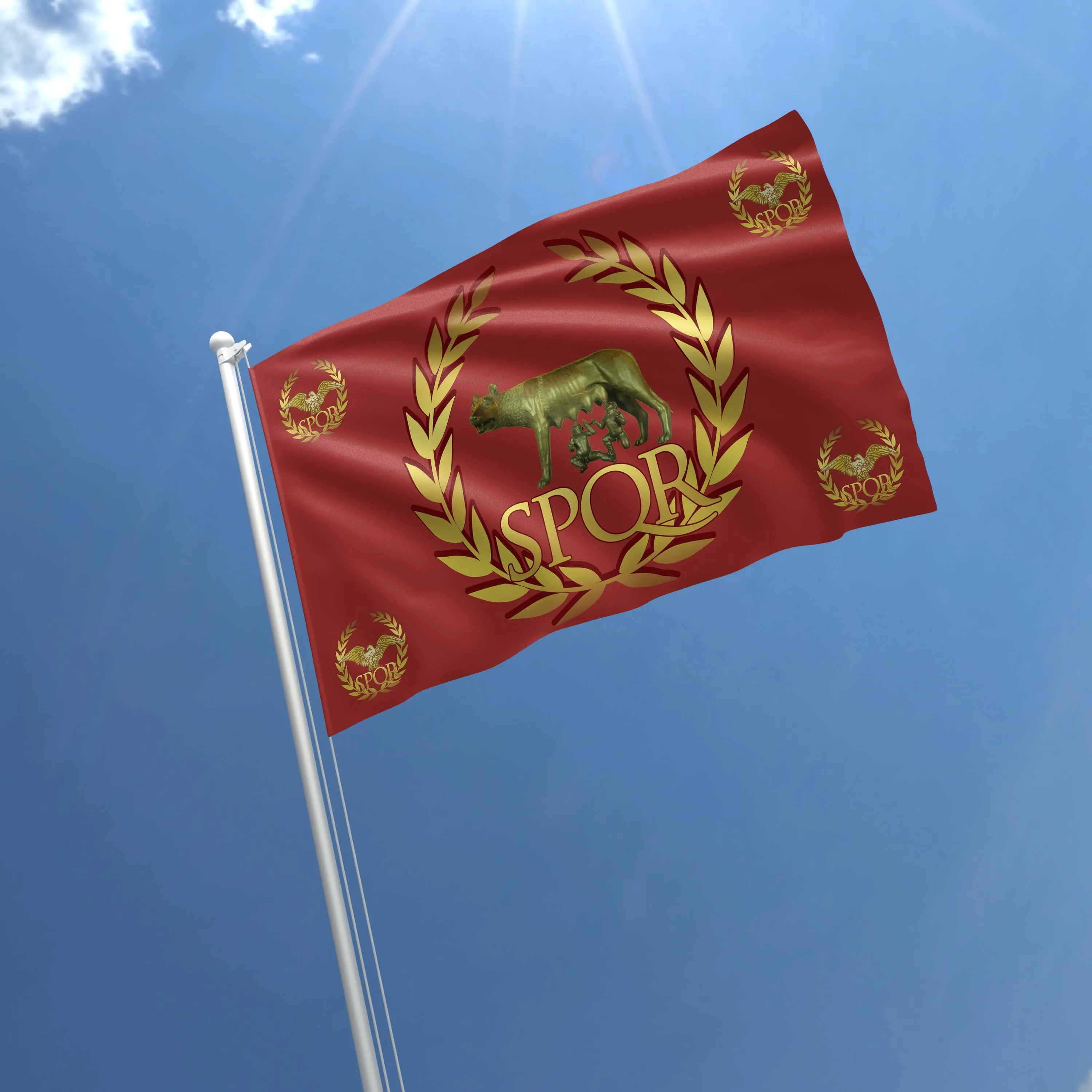 Western Roman Empire SPQR Flag Banner