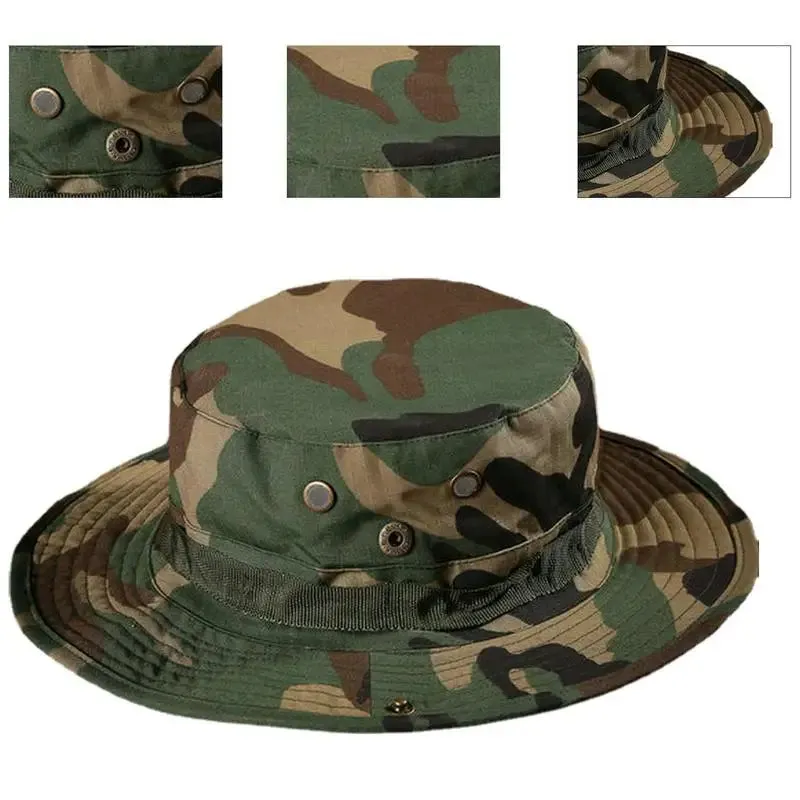 Wide Brim Boonie Hat Outdoor Wide Brim Sun Protect Hat Outdoor Summer Wide Brim Boonie Hat Hunting Camo Sun For Men Or Women
