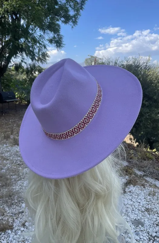 Wide Brim Suede Braid Band - Panama Hat