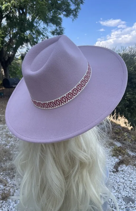 Wide Brim Suede Braid Band - Panama Hat