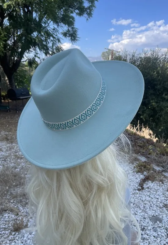 Wide Brim Suede Braid Band - Panama Hat