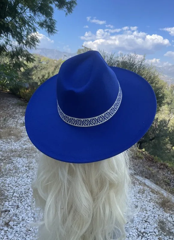 Wide Brim Suede Braid Band - Panama Hat