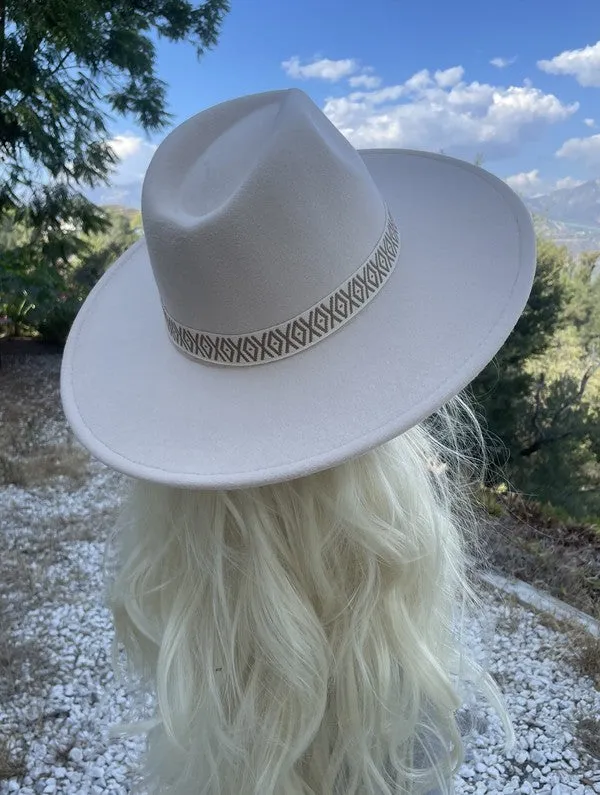 Wide Brim Suede Braid Band - Panama Hat