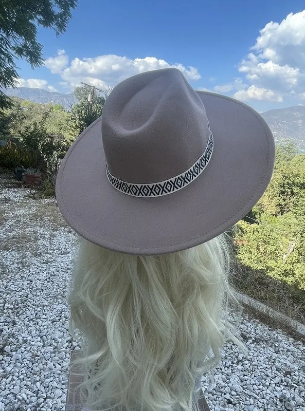 Wide Brim Suede Braid Band - Panama Hat