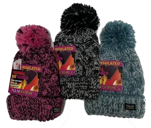 Winter-Hats Ladies Polar Extreme Lined Diamond Pom Hat