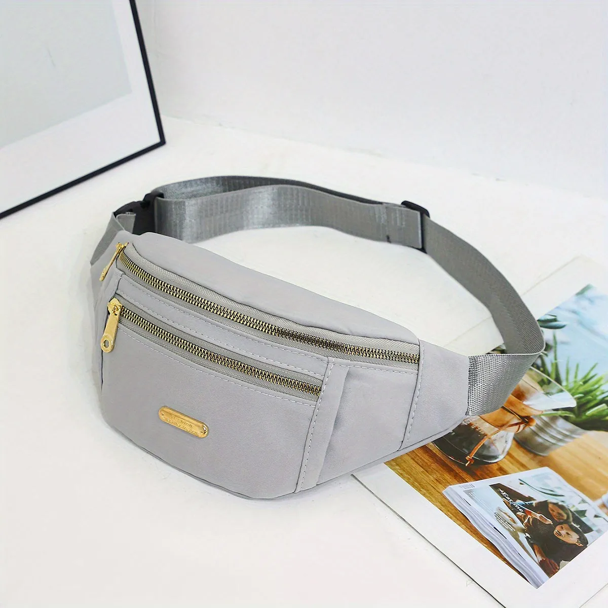 Women's Portable Sports Waist Bag - Multi-Layer Mobile Phone Storage Fanny Pack For Outdoor Camping, Hiking, And Traveling