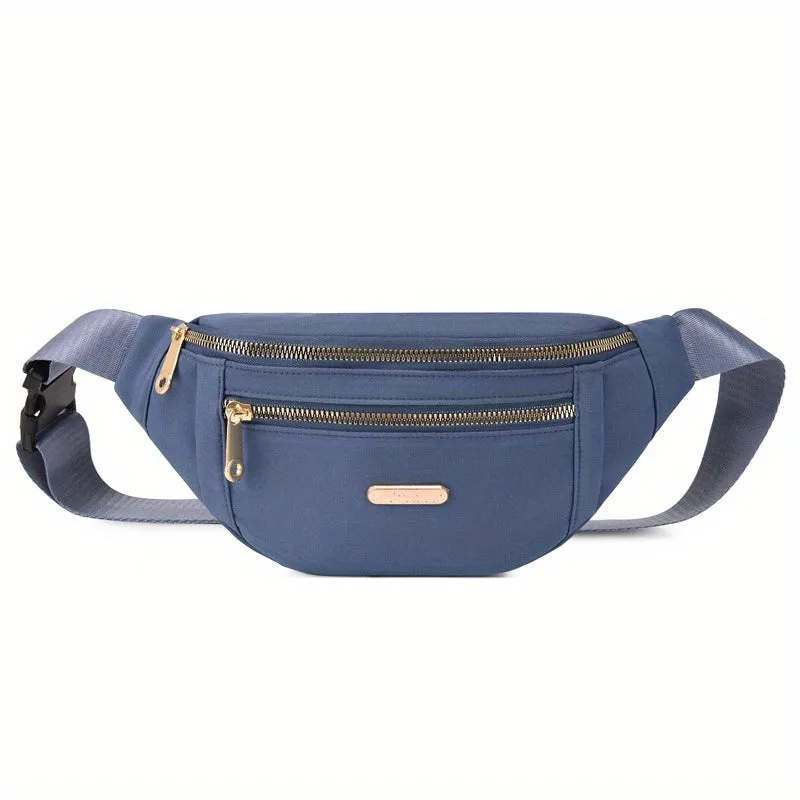 Women's Portable Sports Waist Bag - Multi-Layer Mobile Phone Storage Fanny Pack For Outdoor Camping, Hiking, And Traveling