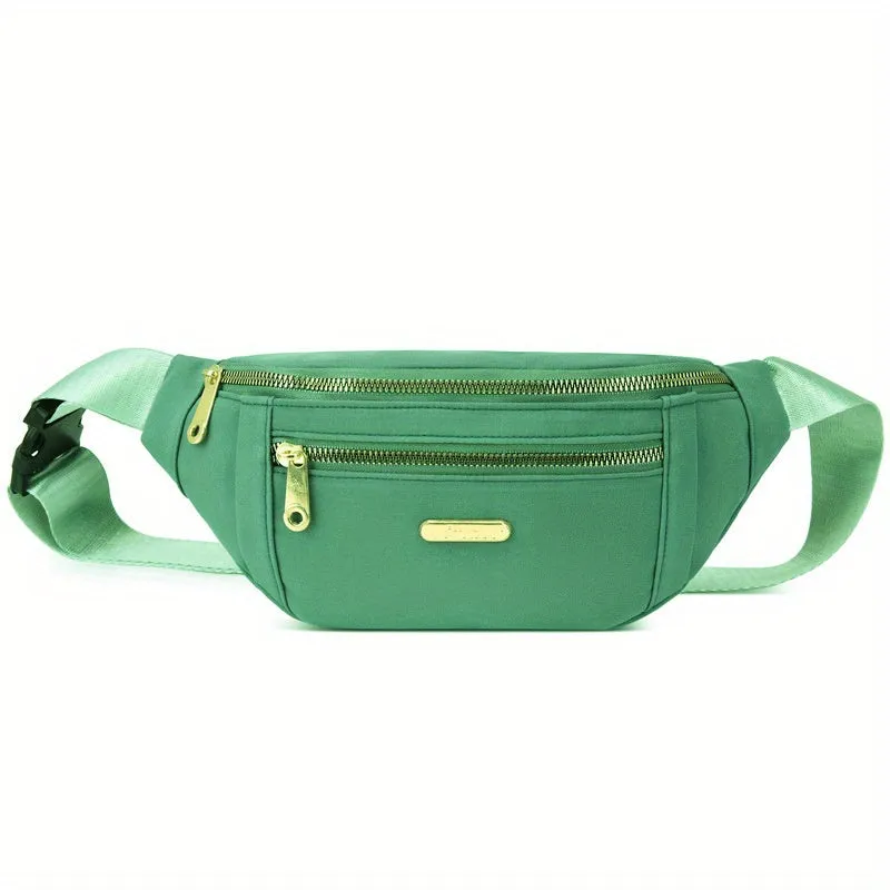 Women's Portable Sports Waist Bag - Multi-Layer Mobile Phone Storage Fanny Pack For Outdoor Camping, Hiking, And Traveling