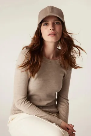 Wool Cashmere Cap | Pebble