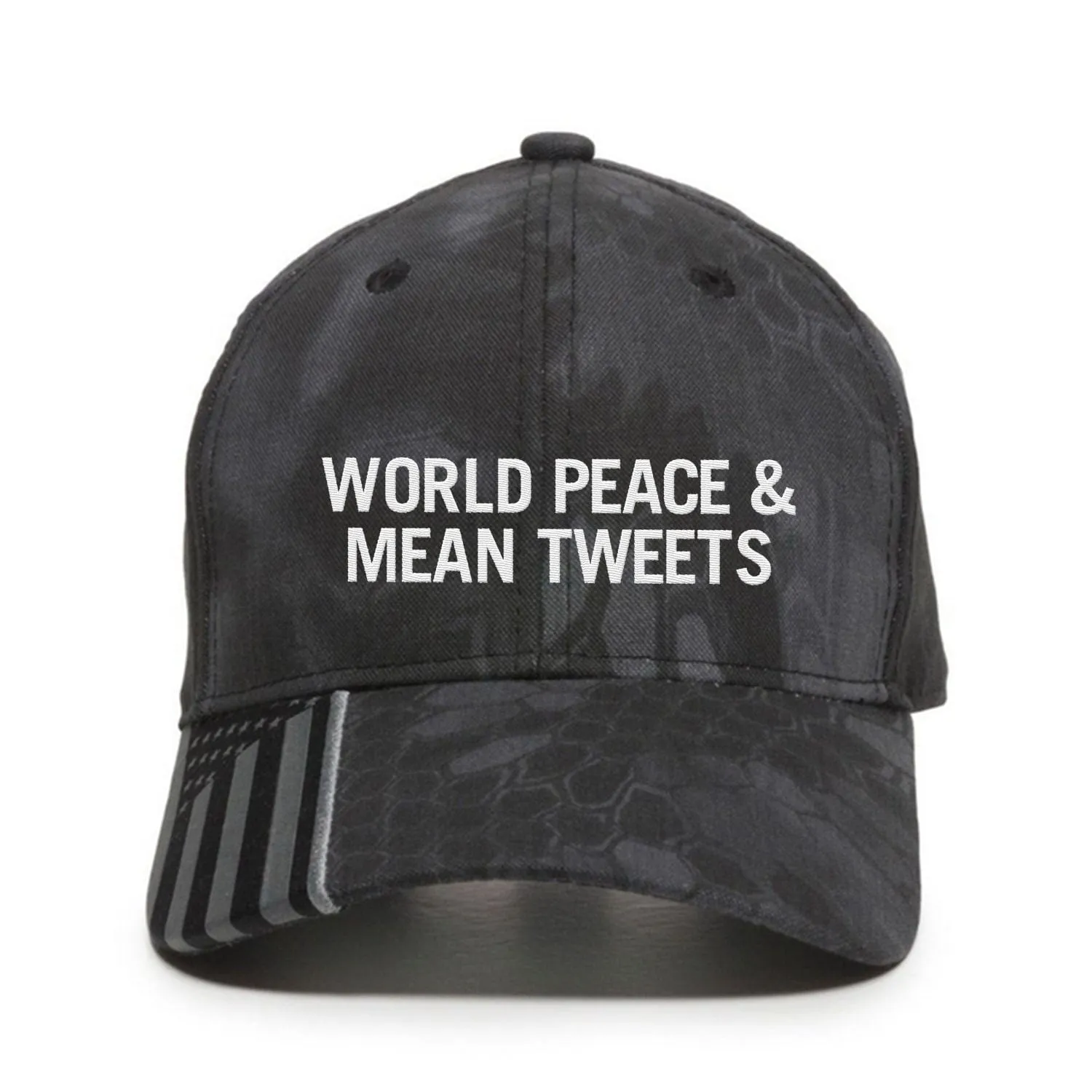 World Peace And Mean Tweets Premium Embroidered Hat