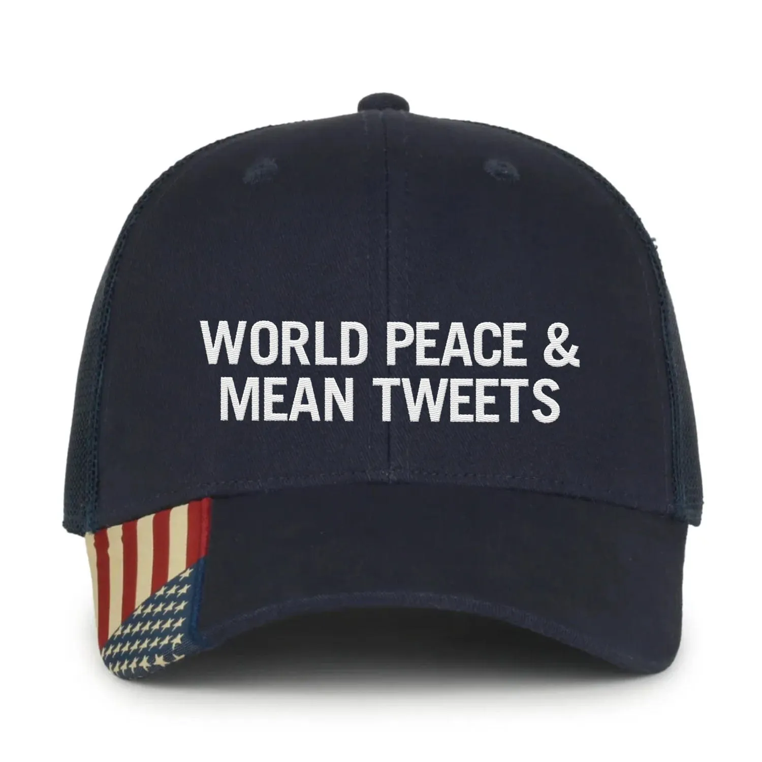 World Peace And Mean Tweets Premium Embroidered Hat
