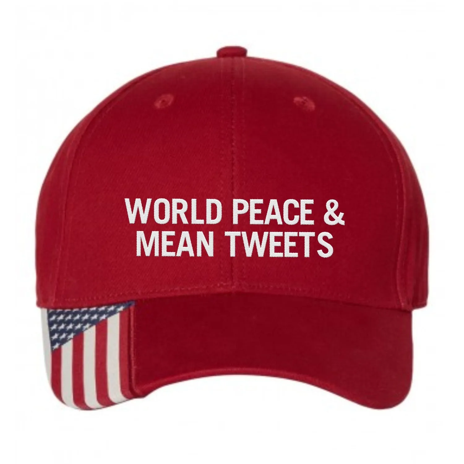 World Peace And Mean Tweets Premium Embroidered Hat