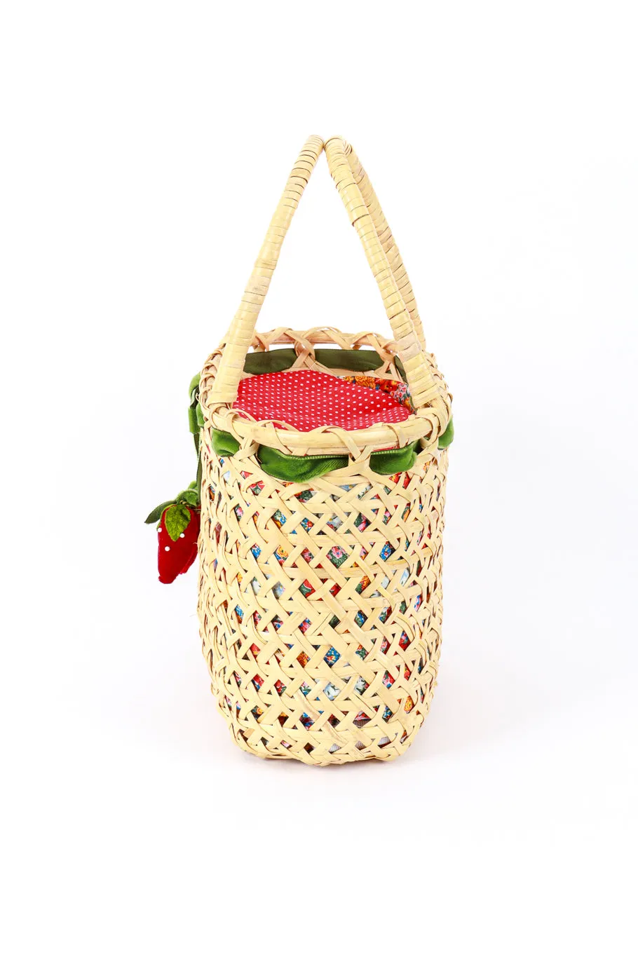 Woven Strawberry Picnic Bag