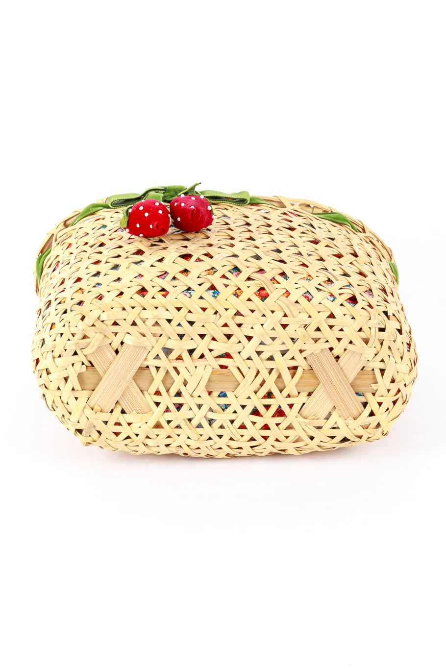 Woven Strawberry Picnic Bag
