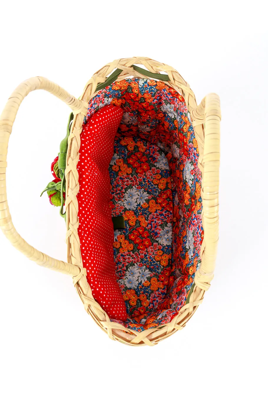 Woven Strawberry Picnic Bag