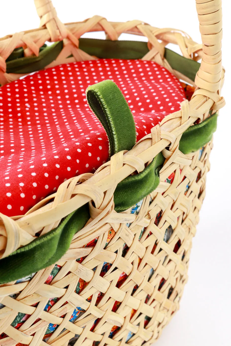 Woven Strawberry Picnic Bag