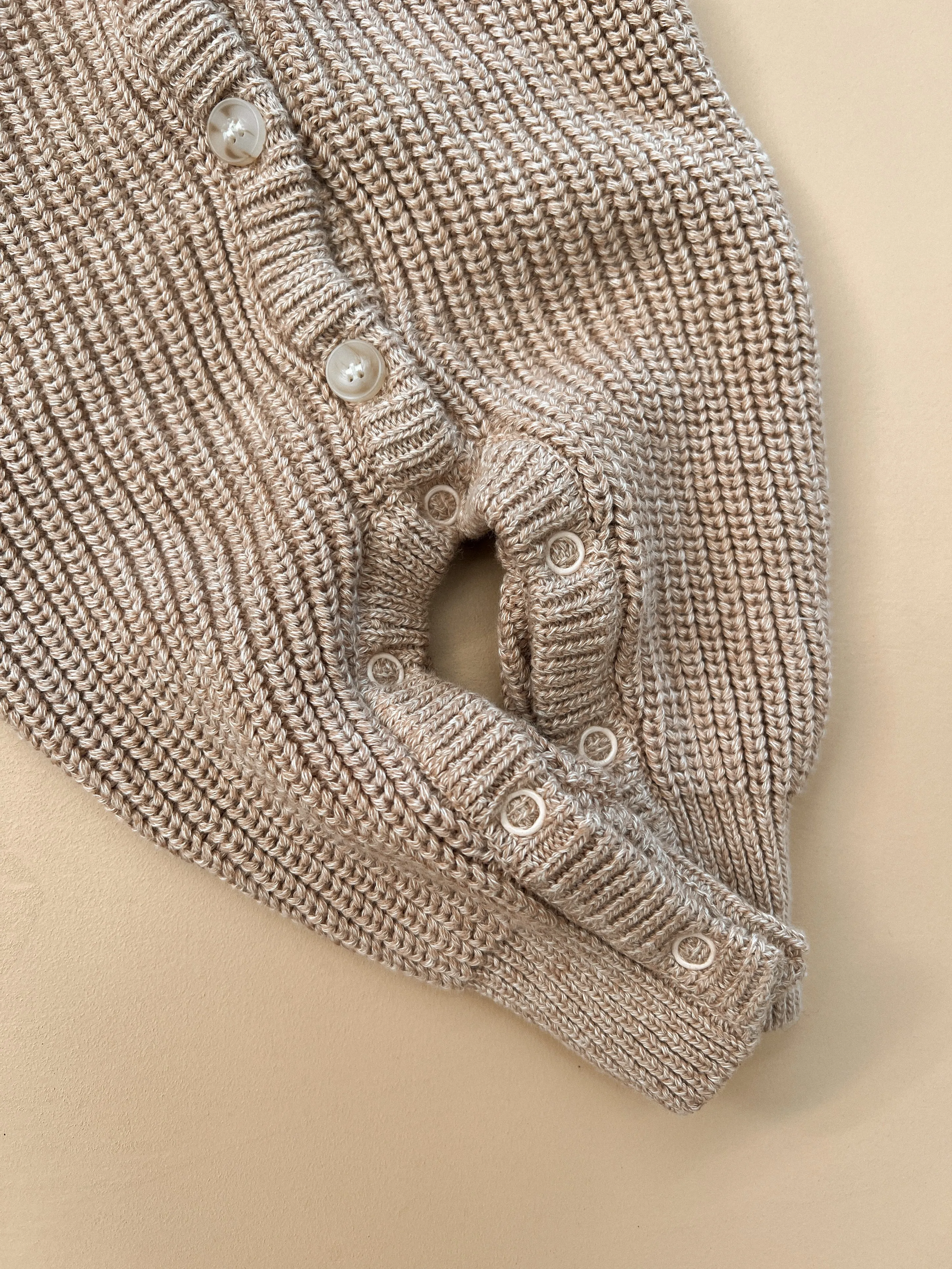 Ziggy Lou Classic Knit Romper - Fawn